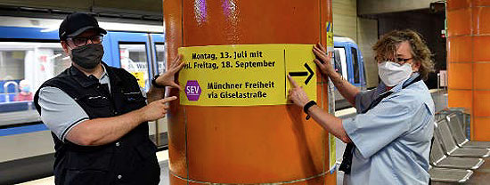 Die Beschilderung wurde angebracht (©Foto: MVG)